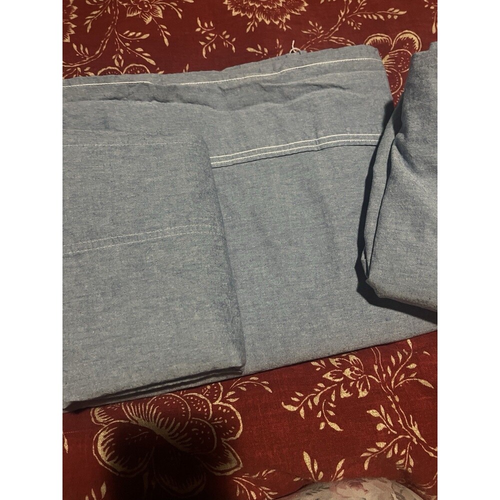 Ralph Lauren Chambray Sheet Set Twin Size Denim Look 3 Pc Set